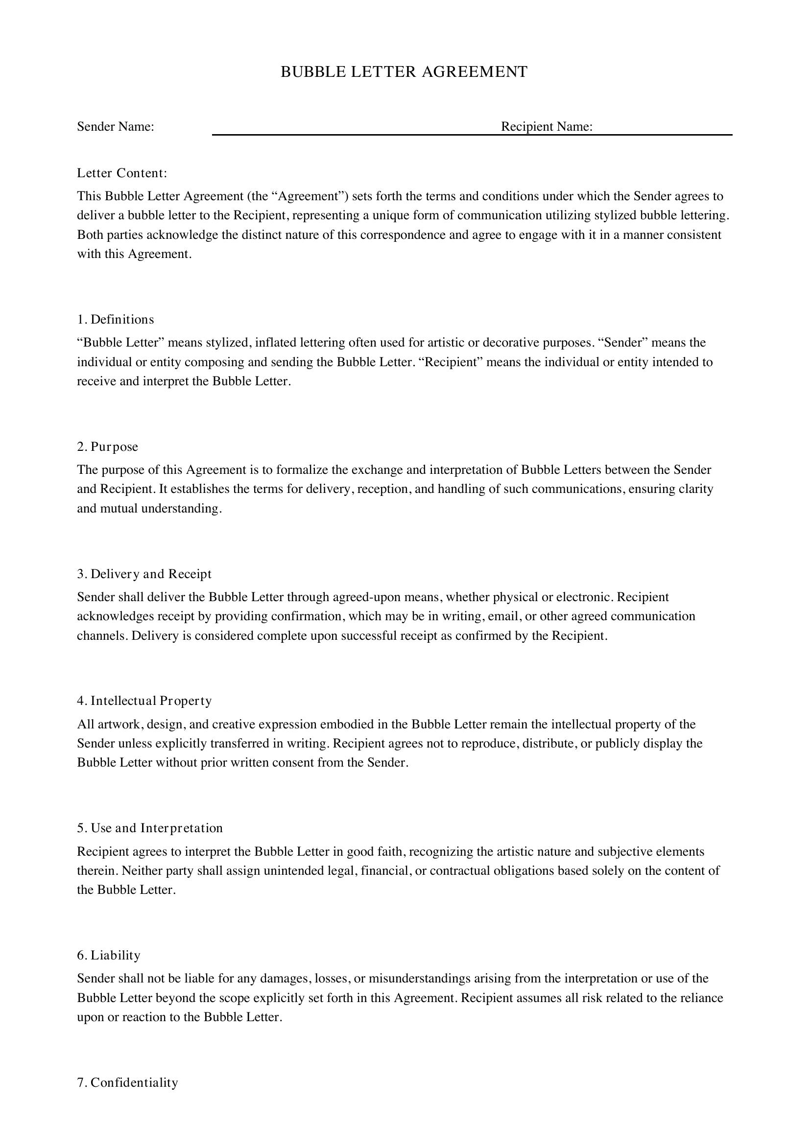Bubble Letter Template - Canada