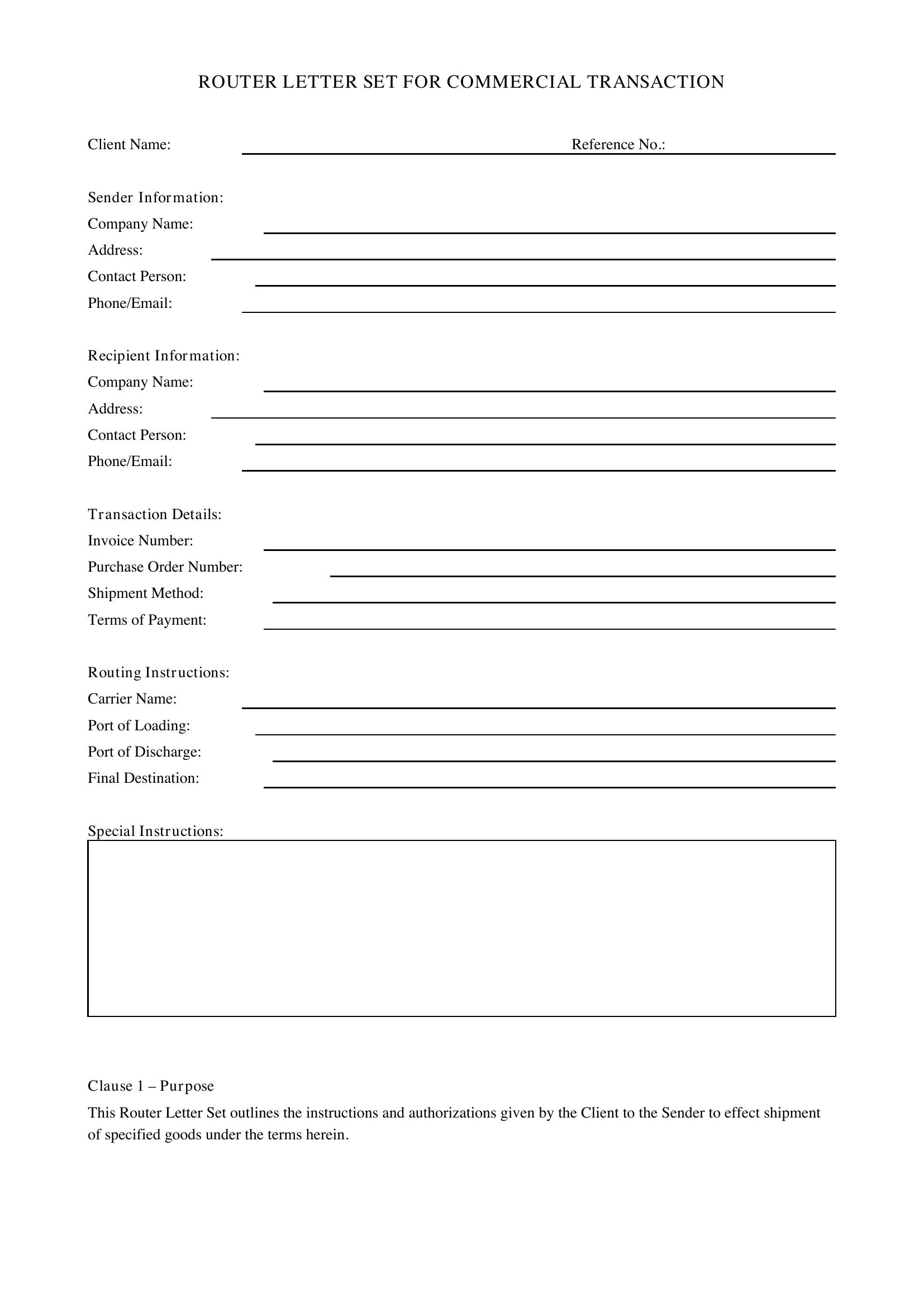 Router Letter Set Template - Canada