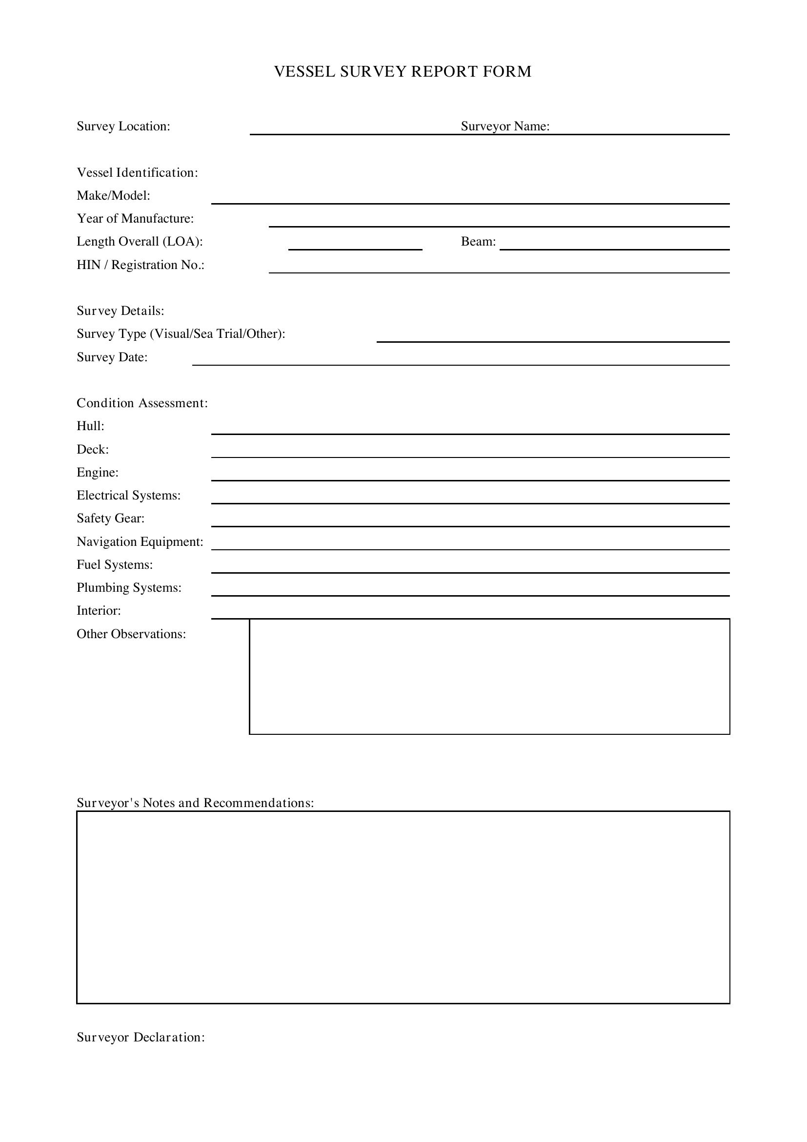 Survey Form Template - Canada